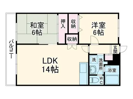 エムロードマンション(2LDK/5階)の間取り写真