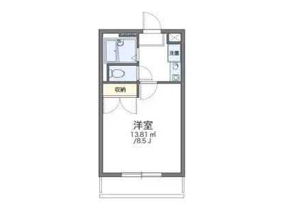 レオパレス国府台(1K/3階)の間取り写真