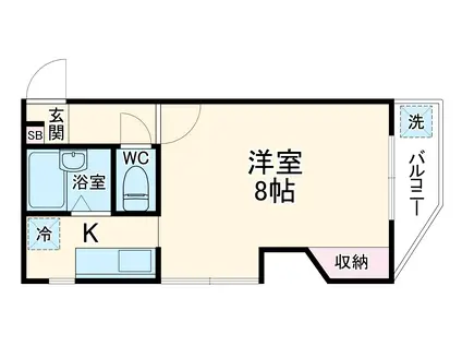 冬頭第2ビル(1K/4階)の間取り写真