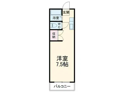 まえの花きゃべつ(1K/2階)の間取り写真