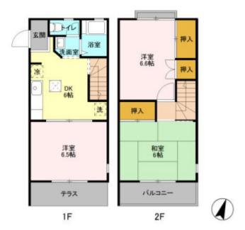 スカイハイツ池田Ｇ(3DK)の間取り写真