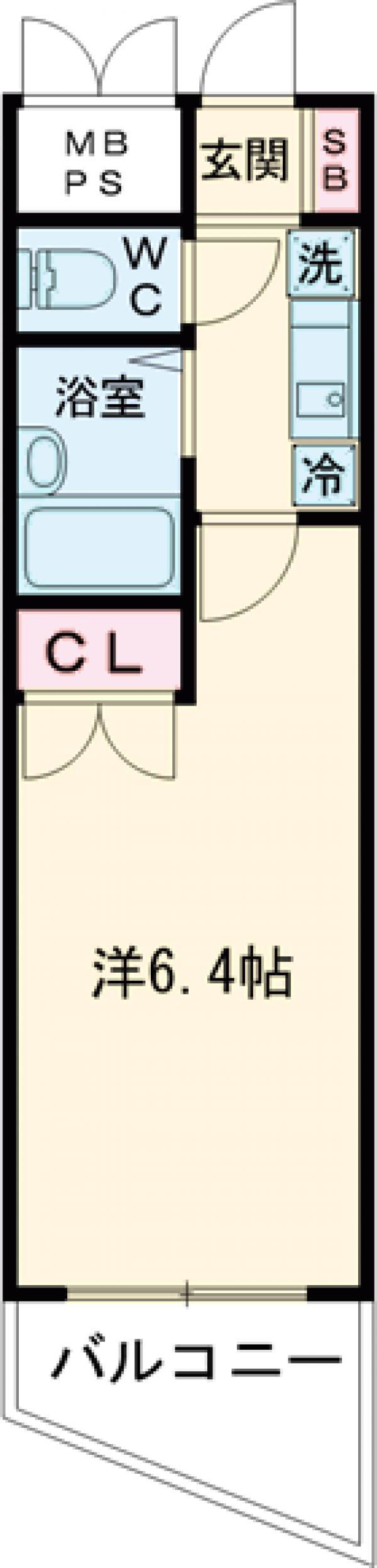 ステージファースト三宿(1K/3階)の間取り写真