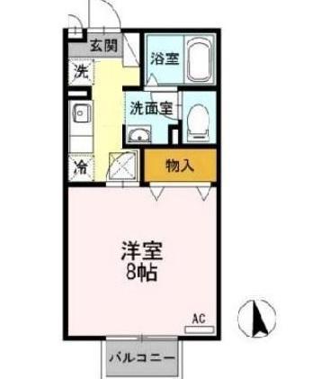 セジュール学園通(1K/1階)の間取り写真