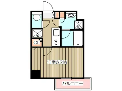 メインステージ立川(1K/9階)の間取り写真