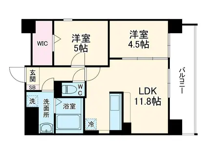 ラヴィアン宮前2号館(2LDK/3階)の間取り写真