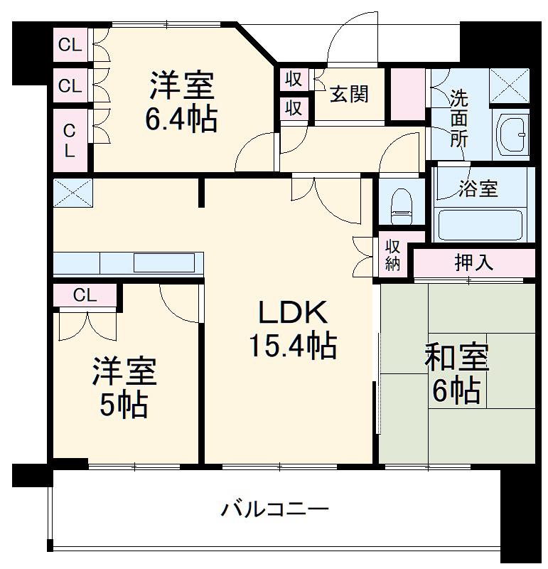 コンフォートパレス薬園台(3LDK/6階)の間取り写真