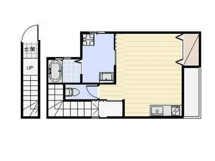 ルプゼ城北(ワンルーム/2階)の間取り写真