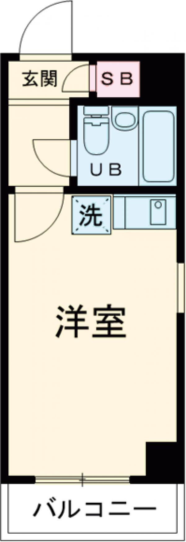 ビックストーン池袋(ワンルーム/2階)の間取り写真