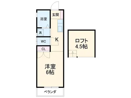 ロイヤル・タカラⅠ(ワンルーム/2階)の間取り写真