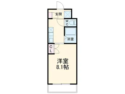 キャピタルミサト(1K/3階)の間取り写真