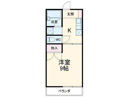 サンリッチ(1K/2階)の間取り写真