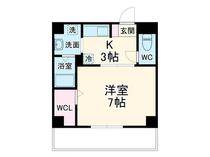 スターヒルズ藤森(1K/1階)の間取り写真