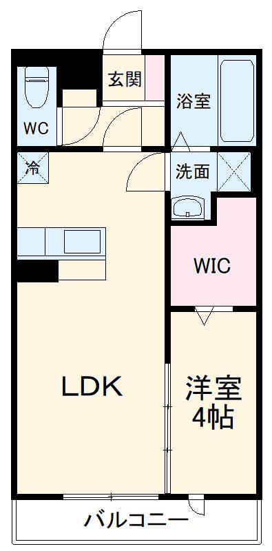 アリビオ向日町(1LDK/3階)の間取り写真