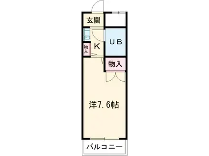 ジョイフル玉川学園(1K/3階)の間取り写真
