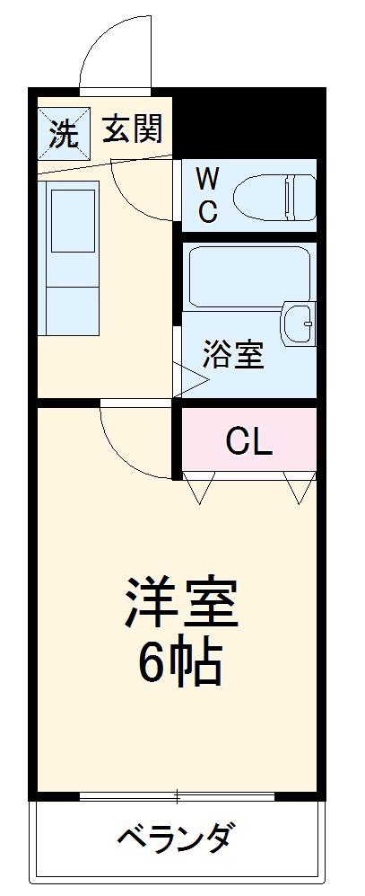 COCO西京極(1K/3階)の間取り写真