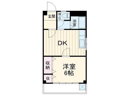 Aハイツ(1DK/1階)の間取り写真
