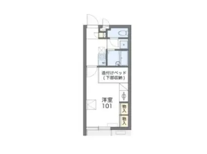 レオパレスMEKARU(1K/1階)の間取り写真