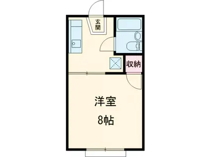 メゾン・ド・タミア(1K/1階)の間取り写真