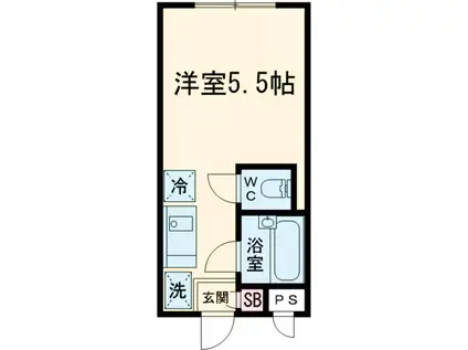 エンジェル20番館(ワンルーム/1階)の間取り写真