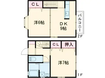 MID　FLATS(2DK)の間取り写真
