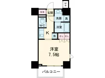 ルフォンプログレ南大塚(1K/8階)の間取り写真