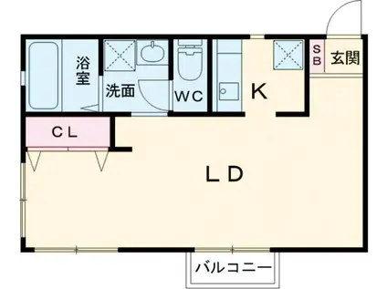 スタジオゴルド(1K/1階)の間取り写真