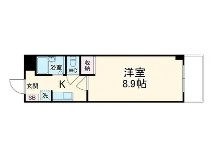 ホリホックイン八幡(1K/7階)の間取り写真