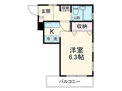 湘南テラスⅡ(ワンルーム/4階)の間取り写真