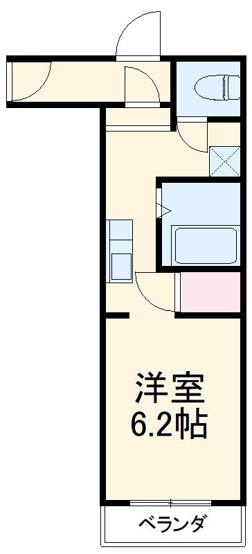 Sマンション上野(ワンルーム/1階)の間取り写真
