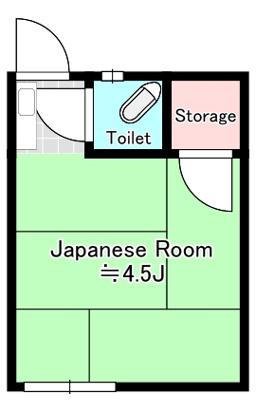 さくら荘(1K/2階)の間取り写真