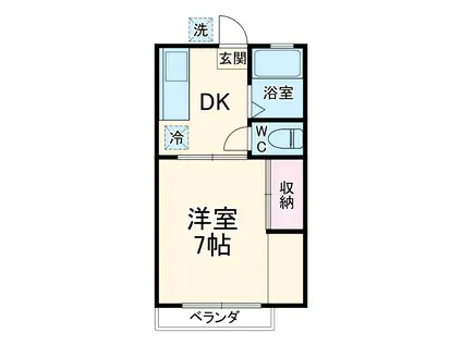 中野ハイツ(1K/1階)の間取り写真