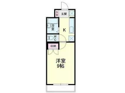 ラルフローレⅠ(1K/3階)の間取り写真