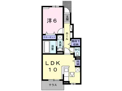 ローズタウン(1LDK/1階)の間取り写真