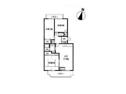 エルトベーレ(3LDK/2階)の間取り写真