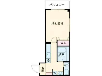 クレスティ砧(1K/1階)の間取り写真