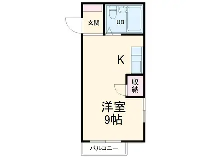 アンボア玉川学園(ワンルーム/2階)の間取り写真