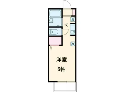 メゾンボヌール(1K/1階)の間取り写真
