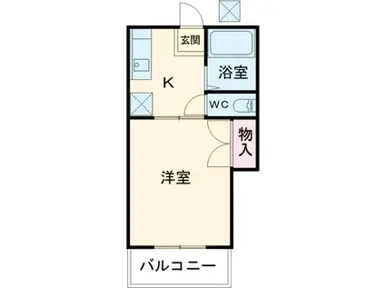 内久ハイツ(1K/1階)の間取り写真