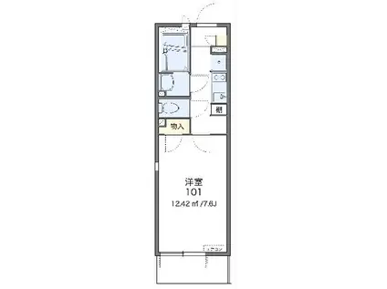 レオネクストアルシオネ(1K/3階)の間取り写真