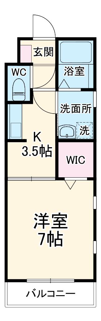 リブレア龍禅寺(1K/1階)の間取り写真