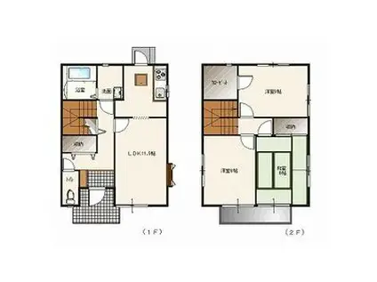中山ハイツ A(3LDK/1階)の間取り写真