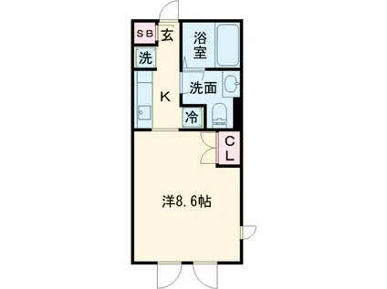 PASEO新中野(1K/4階)の間取り写真