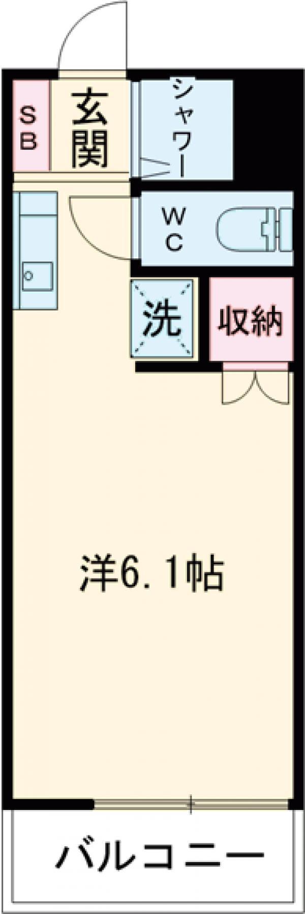 イマーブル89(ワンルーム/1階)の間取り写真
