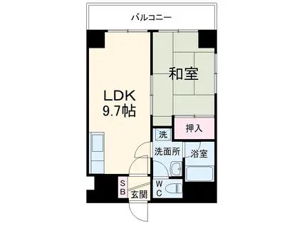 モルゲンロート蒔田(1LDK/5階)の間取り写真