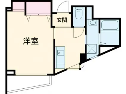 ハーモニーヒルズ(1K/2階)の間取り写真