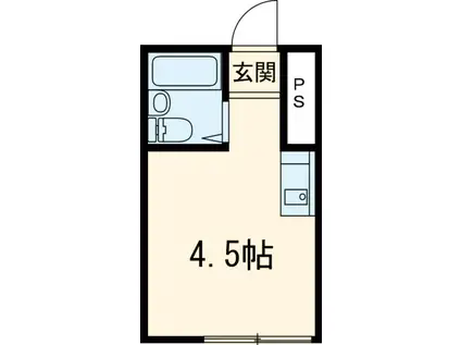 インデンス三軒茶屋Ⅲ(ワンルーム/2階)の間取り写真