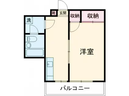 佐々木マンション(1K/3階)の間取り写真