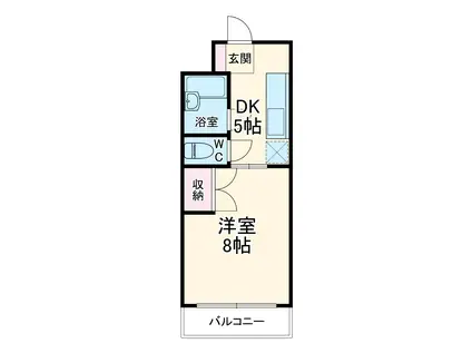 マンションリーフⅡ(1DK/3階)の間取り写真