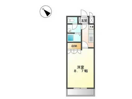 ビリーブ(1K/1階)の間取り写真