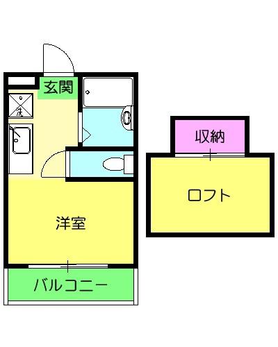 イオボヌール七里ヶ浜(1K/1階)の間取り写真